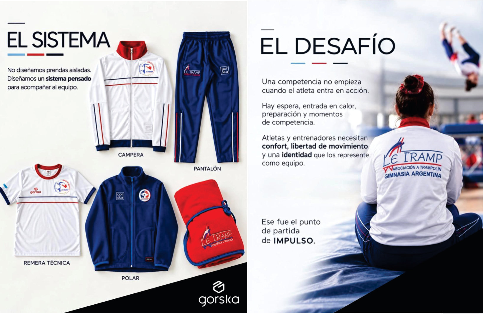 El sistema: campera, pantalón, remera, polar y manta; y el desafío de una competencia